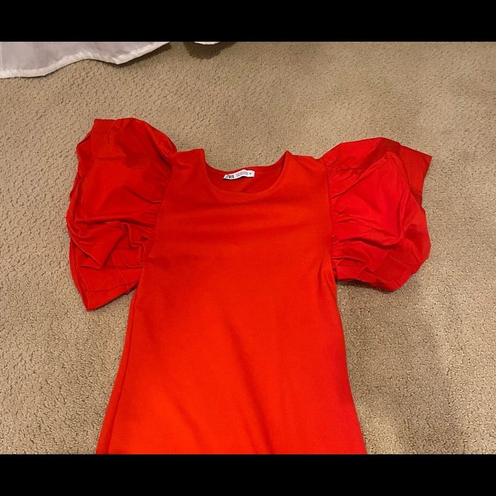 Red Zara dress